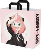 Konix Spy x Family Boodschappentas, afmetingen 40 x 45 x 20 cm, gerecycled materiaal, motief Anya, roze