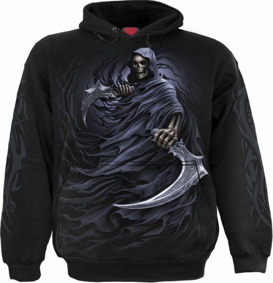 Spiral Double Death Heren Trui met capuchon - Zwart - XL