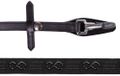Presteq FaySport Teugels voor paarden met clip, Pony, Zwart/Zilver, Leer/Rubber