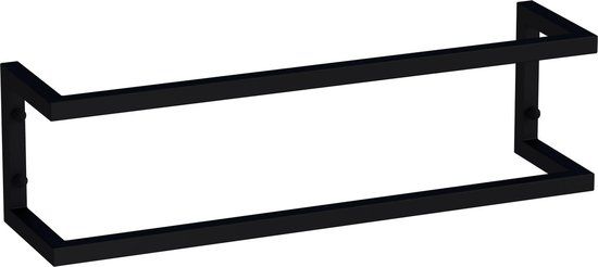Saniclass Brauer Combi handdoekbeugel 59x15x15cm - mat zwart