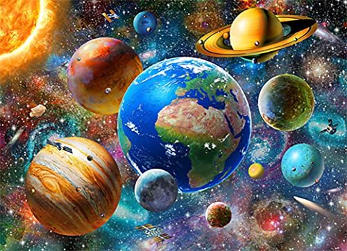 Diamond Pracht Creatives Diamond Painting Set, schilderij met motief universum en accessoires, afmetingen ca. 35 x 25 cm, knutselset om te schilderen met fonkelende stenen vanaf 5 jaar