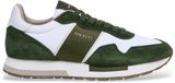 Hackett London Keston Symbool Lage Sneakers Heren Khaki Green Leer Maat 43