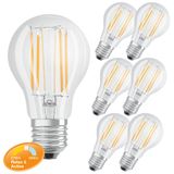 Osram 6 x LED Filament Leuchtmittel Relax & Active Classic A 8W = 75W E27 klar 1055lm warmweiß & kaltweiß 2700K & 4000K
