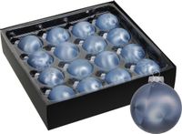 Othmar Decorations Luxe kleine kerstballen - 32x st - 4 cm - blauw - glas - ice finish