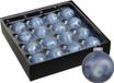 Othmar Decorations Luxe kleine kerstballen - 32x st - 4 cm - blauw - glas - ice finish
