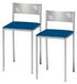 Ensemble de tabourets de cuisine en similicuir, couleur bleu, hauteur d'assise 45 cm