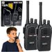 LEAN TOYS Talkie-walkie USB Réduction du bruit Noir Portée 200m
