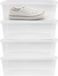 Plasticforte schoenen opslagbox met deksel - 4x - 5 Liter - 33 x 19 x 10 cm - transparant - kunststof - shoesbox