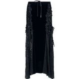 Punk Rave - Gothic Maxirok - Goth Staggered Patchwork Lace Skirt - L-XL tot 4XL-5XL - voor Vrouwen - zwart