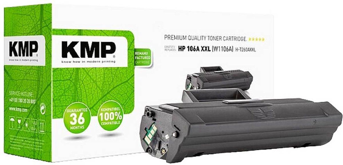KMP H-T260XL Toner - Zwart - 2500 pagina's - Compatibel met HP 106A (W1106A)