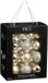 Mica Decorations Boules de Noël - 26 Pièces - Décorations de Noël pour le Sapin de Noël - Ornements Brillants et à Paillettes - Étoile et Boules de Différentes Tailles - Ø7 cm - Crème
