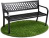 Akord Banc de jardin KALIA / Banc d'extérieur / Métal et plastique / Noir / Charge maximale 320 kg / 119 x 75 x 50 cm