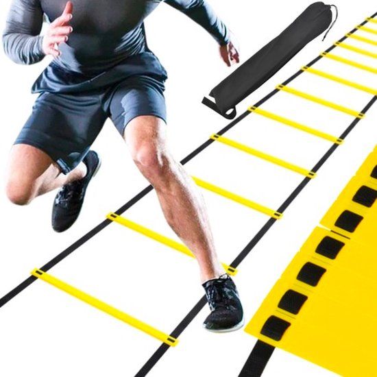 Speedladder - Loopladder - Trainingsladder - Agility ladder - 6 meter - Geel