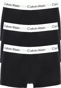 Calvin Klein 3-Pack Low Rise Trunks - Black - Men's Size L