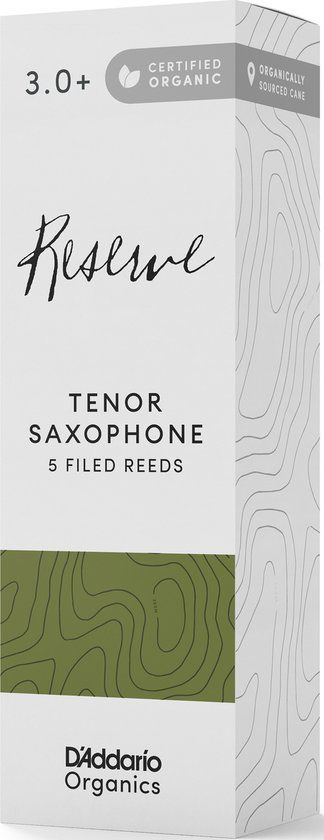 D'Addario Woodwinds Organic Reserve Tenor Saxophone Reeds 3+ (5 stuks)