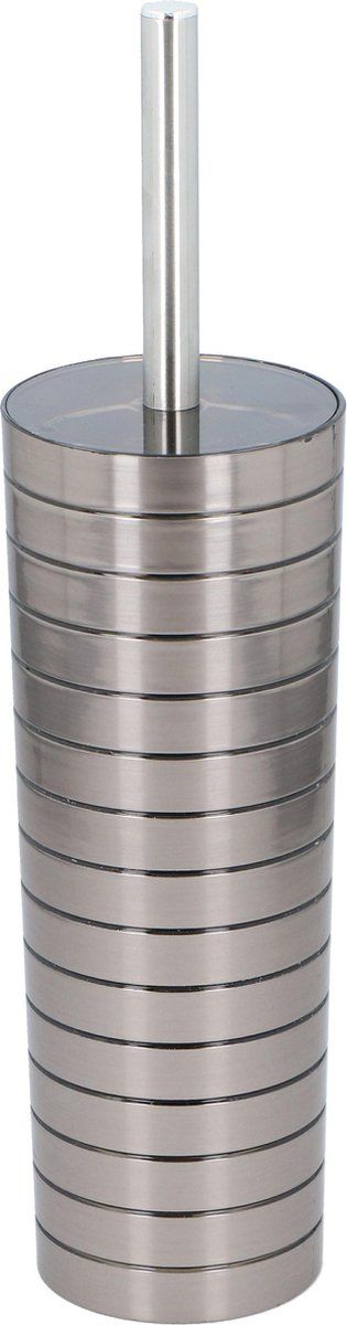 Toiletborstel en -houder - vrijstaand - RVS - Ø 9 cm - Zilver