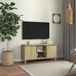 Maison Exclusive meuble TV avec pieds en bois massif, chêne Sonoma, 103,5 x 35 x 50 cm