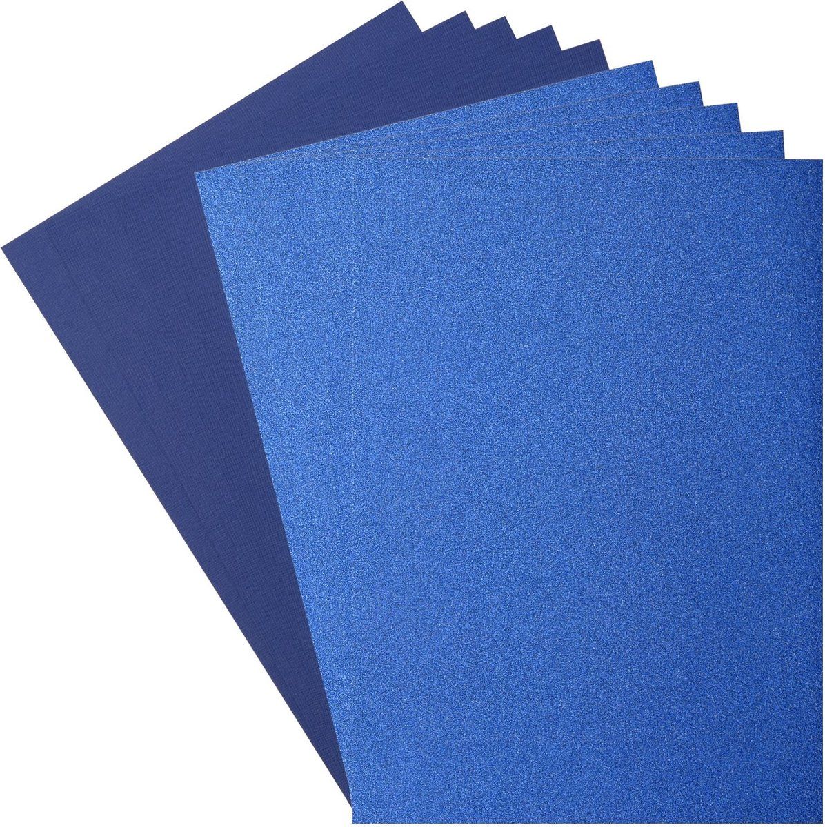 Florence Glitter Papier en Cardstock Set A4 2x5 vellen Blu - Blue - 8716052233786