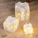Spetebo LED-geschenkdozen, set van 3 - WIT - Kerstdecoratie, verlichting, timer, batterij