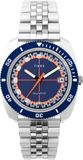 Timex Q Timex Velocity Quartz Analoog Horloge Zilverkleurig En Blauw Kast Gemaakt Van 100% Roestvrij Staal En Een Armband Van 100% Roestvrij Staal 36 TW2Y44400AJ