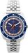 Timex Q Timex Velocity Quartz Analoog Horloge Zilverkleurig En Blauw Kast Gemaakt Van 100% Roestvrij Staal En Een Armband Van 100% Roestvrij Staal 36 TW2Y44400AJ