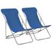 VidaXL Tuinstoel Terras Oxford, Polyvinyl chloride (PVC), Staal Blauw
