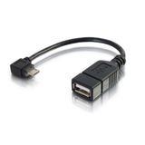 Cables To Go 0.15 m Micro-B USB naar OTG USB Adapterkabel - Zwart