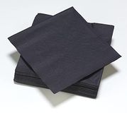 50 Tafelwaren 50 zwarte servetten van watten, 2-laags, FSC® – 33 x 33 cm