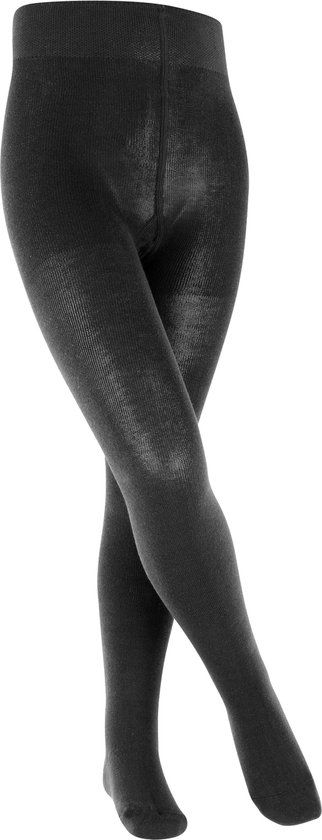 FALKE Family Duurzaam Katoen Kinderpanty Maillot - Zwart - Maat 152-164