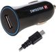 Swissten Chargeur de voiture 1A avec câble Micro-USB – Noir