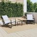 Maison Exclusive - Set de 4 meubles de balcon avec coussins, noir, acier