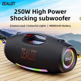 ZEALOT ZEALOT-S89 250W waterdichte draagbare luide Bluetooth-luidspreker, draadloze buitensboombox-subwoofer drievoudige passieve radiatoren - diepe bas