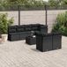 Maison Exclusive - Ensemble de jardin, 8 pièces, avec coussins, noir, en polyrotin