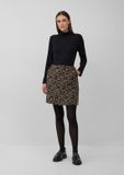s.Oliver Rok Zwart Panterprint Regular Waist