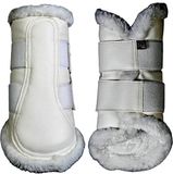 HKM Comfort Premium Fur Beenbeschermers Wit/Wit Shetland pony