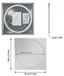 Miroir LED intelligent pour salle de bain - Miroir mural carré 70x70 cm - Éclairage de fond dimmable - Anti-buée - Capteur tactile - Verre trempé - IP44
