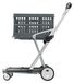 Chariot plateforme pliable avec boîte de rangement, aluminium, gris