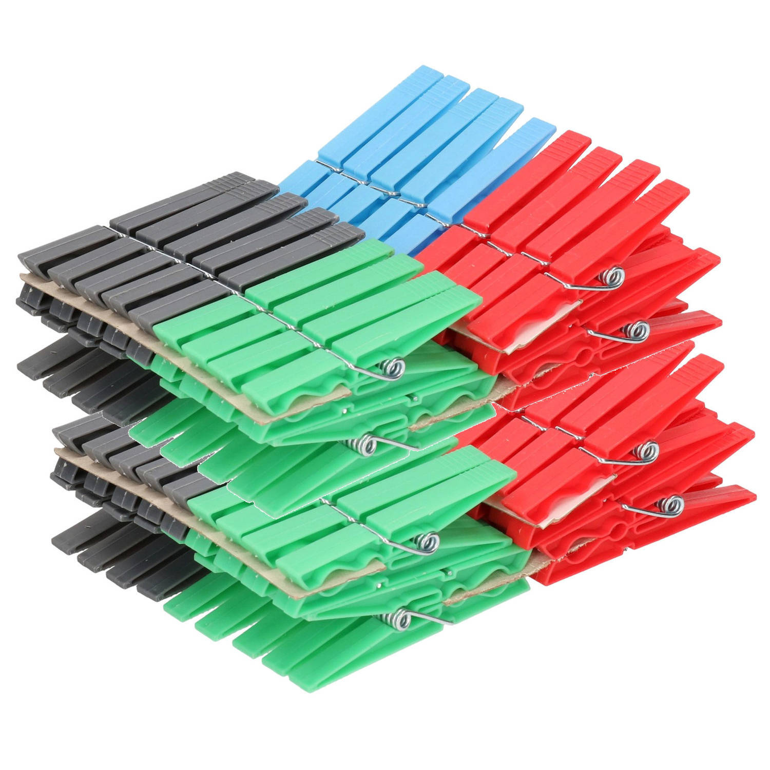 Sorbo 180x Gekleurde wasknijpers - Plastic wasgoedknijpers - Knijpers/wasspelden voor wasgoed 180 stuks