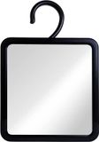 Merkloos Mirrorvana Anti-condens-douchespiegel om op te hangen, anti-condens-scheerspiegel om op te hangen, badkamerspiegel van plastic voor de douche, 20 x 18 cm