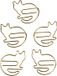 Nine Lives Clips à papier dorées 5 pièces