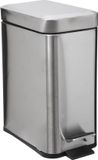 5Five Prullenbak/pedaalemmer - zilver - rvs metaal - 5 liter