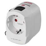 EMOS Universele reisstekker/reisadapter voor Europeanen in het buitenland (US, UK, Zwitserland, Italië, Azië, Australië, India), 250 V~/7 A max.