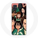 Maniacase Hoesje voor Samsung Galaxy A71 Inktvis Spel Poster karakters Fanart