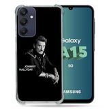 Cokitec Samsung Galaxy A15 4G / 5G Muziek Johnny Hallyday Zwart Versterkte hoes