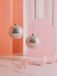 2 Xmas 2 Glas Xmas kerstballen met glitter patroon en kralen