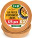 Friteuse à air - Lot de 125 - Papier sulfurisé rond de 16,5 cm - Jetable non blanchi