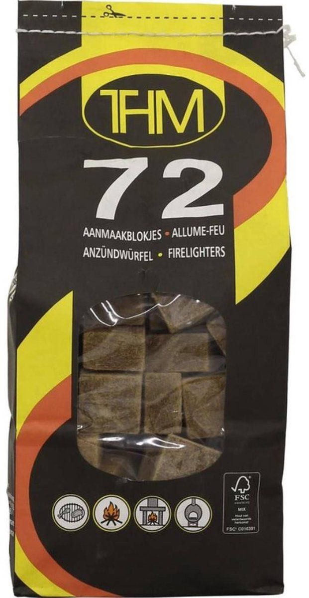 Fire-Up THM Aanmaakblokjes bruin zak a 72st