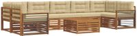 vidaXL Buiten bank set 8 st Natuurlijk en Beige