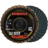 Rhodius 303933 LSZ QUICK Disque lamelle Grain 120 Inox, Acier, Métal non ferreux 10 pièce(s)