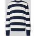 Lacoste Classic Fit pull col rond blanc/bleu, rayé